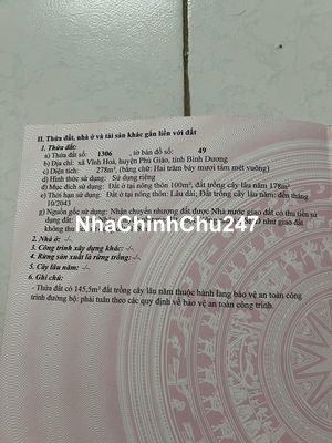 Chính chủ sang gấp lô góc Vĩnh Hòa , Phú Giáo