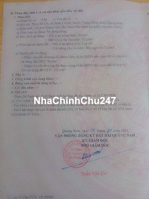 Chính chủ bán đất Thăng Bình