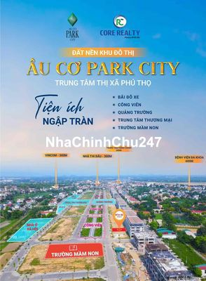 CĂN ĐẤT NỀN BIỆT THỰ BT4-02 DỰ ÁN ÂU CƠ PARK CITY