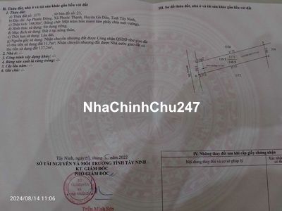 Chính chủ bán đất thổ cư 5x30m.  Người thực, đất thực