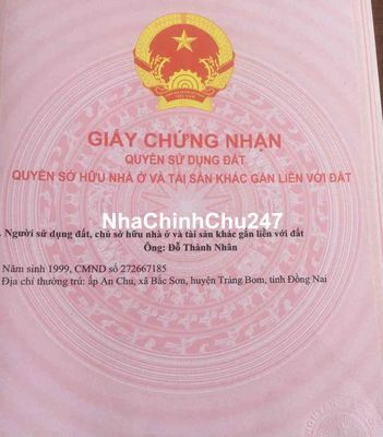 BÁN RẺ CHÍNH CHỦ T.t GiaRay gần KCN XuânLộc (6x53 tặng thêm giấy tay)