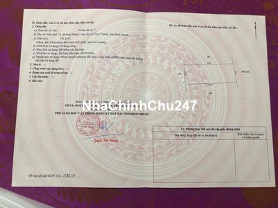 Chính chủ cần bán đất sỗ sẵn , ngay trung tâm Chơn Thành, Bình Phước