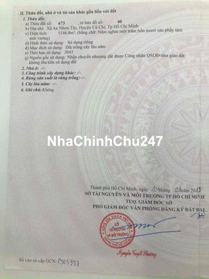 Chính Chủ Bán Gấp Đất Vườn An Nhơn Tây Củ Chi