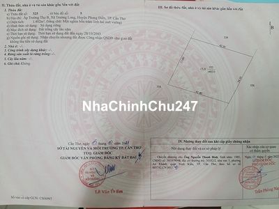 Chính Chủ Cần Bán Đất Vị Trí Đẹp Tại Xã Trường Long Phong Điền Cần Thơ