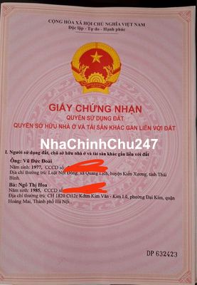 Bán đất thổ cư xã Nam Phương Tiến