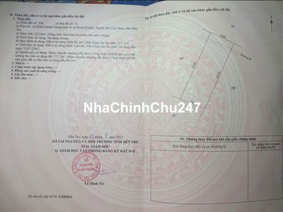 Đất nền chính chủ Bình khánh Tây MCN