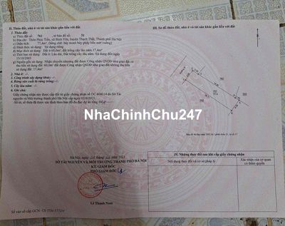 Đất thổ cư 77,4m2 thôn phúc tiền gần khu công nghệ cao hoà lạc