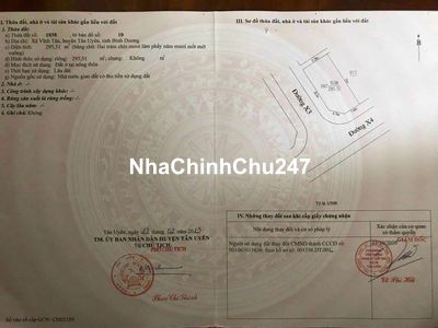 Bán Đất Thuộc H Tân Uyên 295m2 Lô Góc