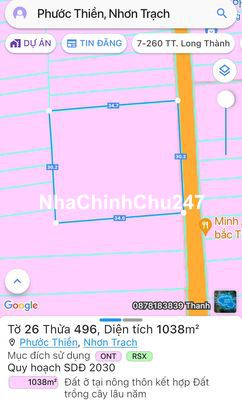 Bán đất thổ cư xã Phước Thiền-Nhơn Trạch