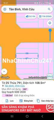 Lô H4/3 khu dân cư Lavender Vĩnh Cửu