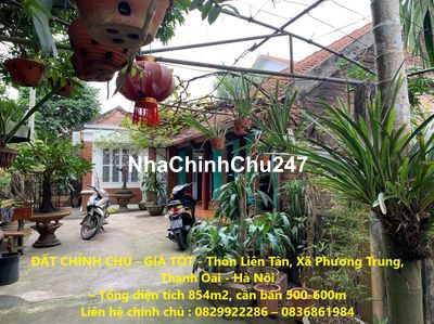 ĐẤT CHÍNH CHỦ - GIÁ TỐT - Thôn Liên Tân,Phương Trung,Thanh Oai -Hà Nội