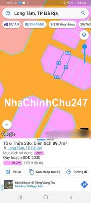 Chính Chủ Bán Lô Đất Ngay Thành Phố Bà Rịa Ngay Bệnh Viện