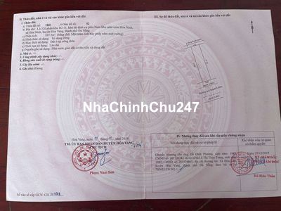 Chính chủ gởi bán đất Tái định cư Nam nhà vườn Hòa Ninh giá rẻ