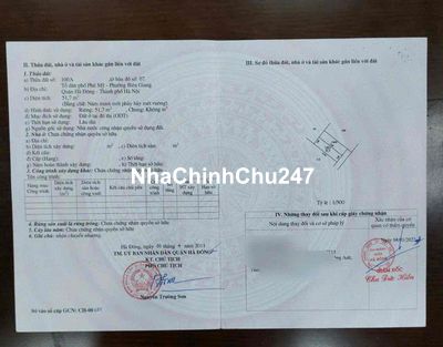 Lô Đất Rẻ Nhất Quận Hà Đông Cần Bán Nhanh