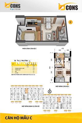 Chính chủ cần bán căn 1PN 1WC Bcons Polygon