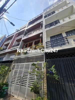 Nhà chính chủ 4.5x10m. Trệt 2 Lầu ST 2 mặt tiền hẻm xe hơi không lg