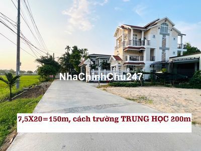 HOT HOT 👌👌Chỉ 1ty450 có ngay LÔ 7,5X20=150M; gần trường TRUNG HỌC 200m