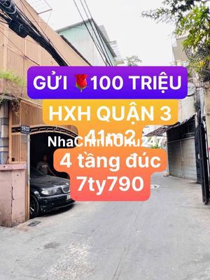 chính chủ nhà 3 tầng 4x12 hẻm xe hơi