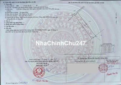 CHỦ CẦN BÁN GẤP HẠ GIÁ BÁN LỖ 2.393M2 GẦN VÀNH ĐAI 3 Bình Chánh