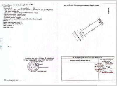 Chính chủ bán đất đường Nguyễn Thành Thọ 5m5 khu TĐC Bình Kỳ Giá 2.2tỷ