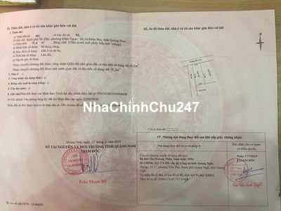 Chính chủ cần bán lô đất Hà Dừa - Điện Ngọc -Quảng Nam