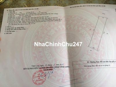 Đất thổ cư TX Bình Minh - sát Chợ Hóa Thành