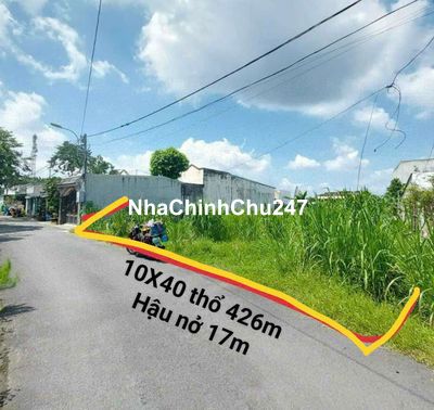 Đất xã phước vĩnh an 10X40 thổ cư 426m hậu nở 17m tổng 455m, 🔴