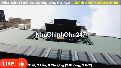 Chính chủ bán nhà hẻm 2m cách 1 căn ra đường Âu Dương Lân P3-Q8 (giáp