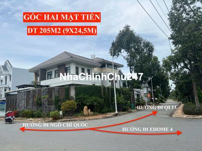 Góc 2 mặt tiền - 205m2 - đường 16m - ngay ngã tư Bình Phước - Giá rẻ