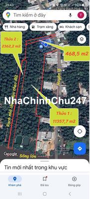 Chính chủ cần bán nhanh hơn 14 công đất 2 mặt tiền thủy bộ .