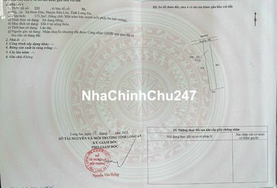 Bán nền 171m2 thổ cư xã Bình Đức ngang 5m dài 34m Giá 550 triệu