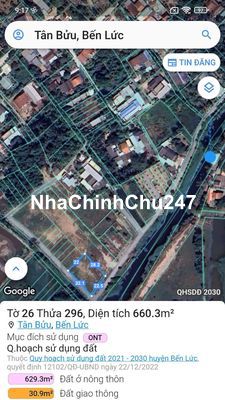 Nền biệt thự, full thổ cư, view sông - giáp dự án lớn