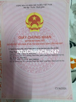 CHÍNH CHỦ CẦN BÁN GẤP LÔ ĐẤT TẠI LONG BIÊN HÀ NỘI