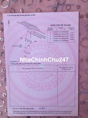 Chính Chủ Bán Lô Đất Bàu Bàng 280m2 Thổ Cư 100M