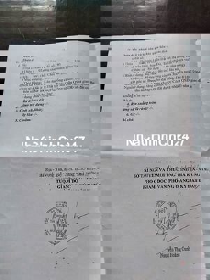 Cần bán nhà vs dất full thỗ cư