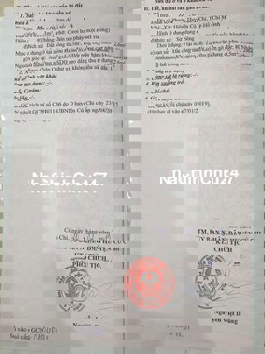 Bán đất nền xã Phước Hiệp 5x19 thổ cư. Gía 1 tỷ 100 triệu còn bớt.