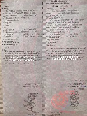 Chính chủ cần bán nhà số 92 Phạm Phú Thứ, Q6.