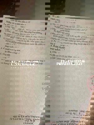 Bán đất thổ cư chính chính 5,5 x 30 m