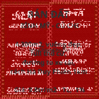 Chính chủ, vuông đẹp, full thổ cư, HXT cách Hà Duy Phiên 1km - hh 1%