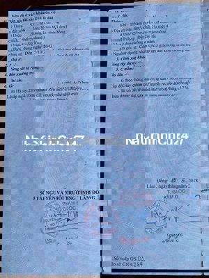 Chính chủ cần bán lô đất 200m2 có sổ thị trấn Nam Ban, H. Lâm Hà