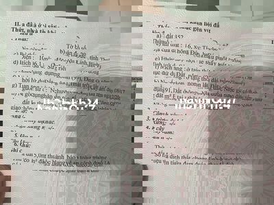 Đất chính chủ - Thổ cư 90%, diện tích 106m2, Đức Tín, Đức Linh