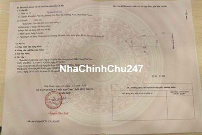 Bán đất chính chủ 2 lô góc đường Hồ Xuân Hương giao N5, P. Bình Phước,