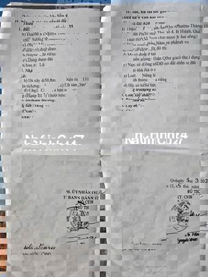 Chính chủ Bán nhà mặt tiền 506/8 Nguyễn Ảnh Thủ,  Q12, 6ty 950tr