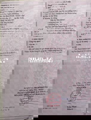 Chính chủ cần bán lô đất full thổ cư, HXH, ngay ngã tư Sông Ray