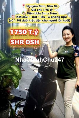 🔥 CHÍNH CHỦ BÁN NHÀ – SHR ĐSH
 Nguyễn Bình Phú Xuân Nhà Bè  1.75 tỷ