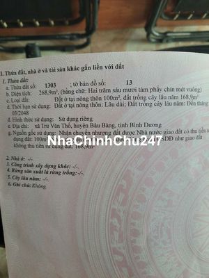 Chính chủ cần bán đất Bàu Bàng