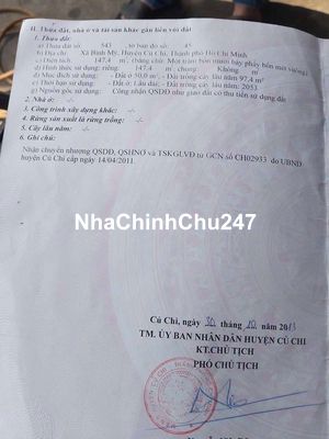 Chính chủ cần bán đất gần UBND xã Bình Mỹ, giá 1ty5