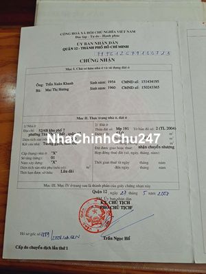 ❤ TRƯỜNG CHINH - Q12 - 64M2 - 2 TẦNG - SHR - 2.65 TỶ.