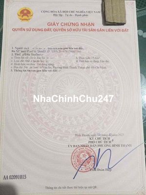 CHÍNH CHỦ GỞI BÁN NHÀ CHU VĂN AN CẠNH CHỢ ĐƯỜNG LỚN