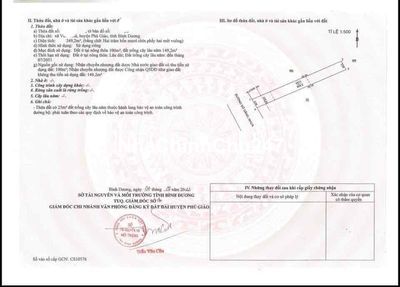 Chính chủ bán gấp 250m2 đất TP HCM mới(BD cũ) SHR